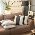 thumbnail image 2 of HomeRoots 471872 6.4 x 18 x 18 in. Gray & Black Geometric Zippered Handmade Polyester Throw Pillow - Set of 4, 2 of 2