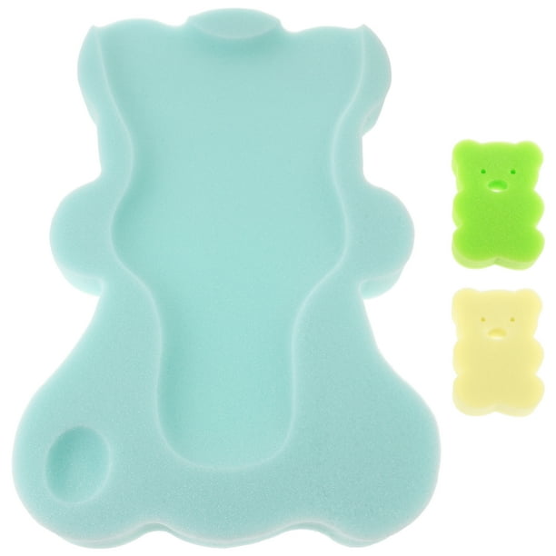 Cómodo asiento de baño para recién nacidos, suave alfombrilla para bañera con soporte de esponja, cojín de baño para bañera, almohadilla de baño para lavabo, asiento de baño para bebés recién nacidos