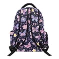 thumbnail image 2 of FKELYI 17 Inch Schoolbag for Girls Primary School Bookbag Kids Backpack with Multi-Pockets Purple Flower Butterfly Print Lightweight Casual Daypack Travel Rucksack, 2 of 7