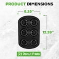 thumbnail image 7 of NutriChef Nonstick Donut Pans for Baking | 6 Durable & Easy to Clean Doughnut Molds | Fits Full-Sized Doughnuts | Oven Safe Up To 450F | Bake Perfect Donuts & Bagels | 12.5 x 8.5 Donut Trays | 2 Pack, 7 of 7