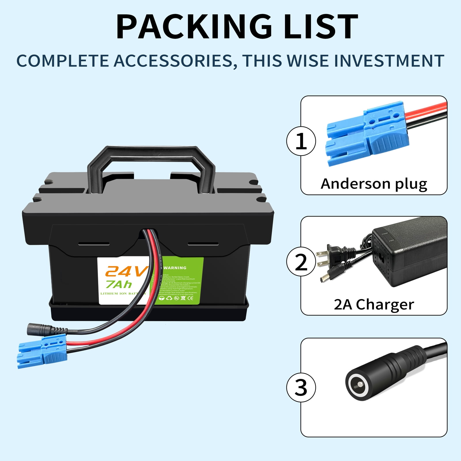 24V 7AH Lithium Battery for Ride-On Cars & Toys, Compatible with Dynacraft Realtree 24V UTVs- Lightweight & Long-Lasting, with 2A Fast Charger,Size: 8.5x4.2x4.5 inches