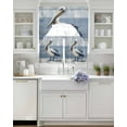 thumbnail image 4 of Seaside Pelican Kitchen Curtains Sets 24 Inch Length with Valance, Blue Rustic Art Ocean Birds Swag Valances and Tiers Curtain Set Drapes Swag Curtains for Living Room, Bathroom, Bedroom, Cafe, 4 of 6