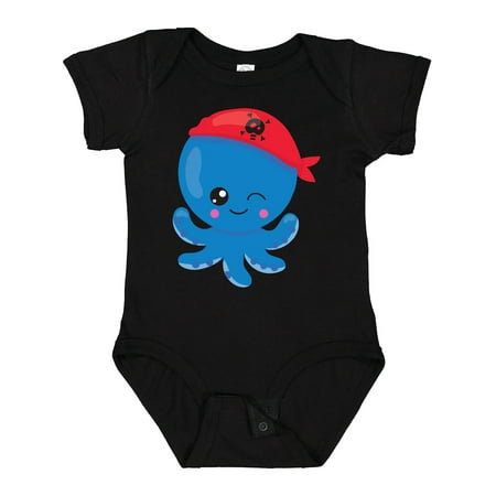 

Inktastic Pirate Octopus Cute Octopus Little Octopus Gift Baby Boy or Baby Girl Bodysuit