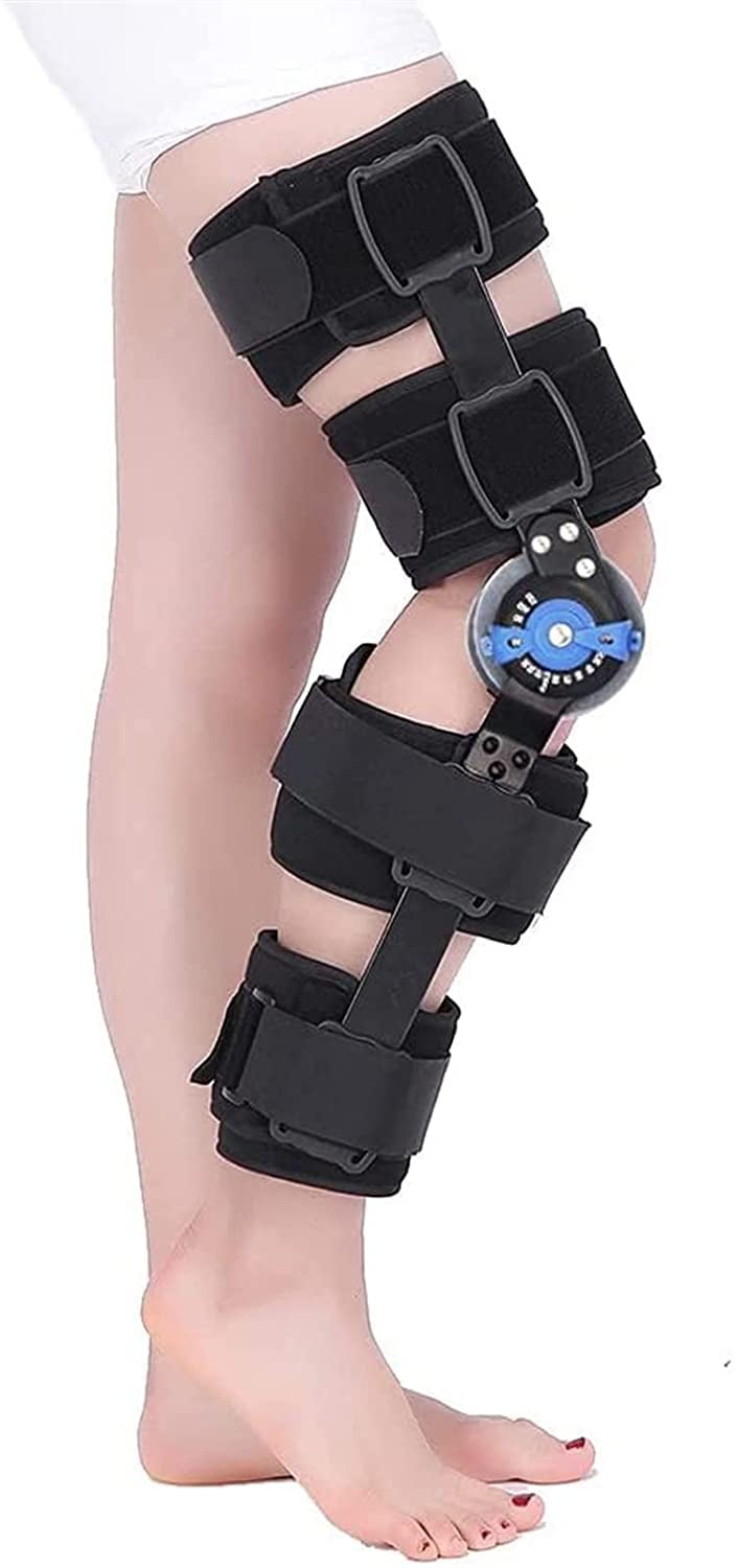 Adjustable Knee Brace, Post OP Patella Injury Immobilizer Brace Medical