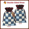thumbnail image 4 of Color Matching Linen Bundle Mouth Gift Bag Can Be Used For Daily Small Items Lightsteelblue Retro Houndstooth_4 Small, 4 of 8