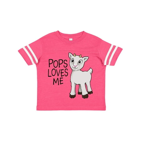 

Inktastic Pops Loves Me- cute goat Gift Toddler Boy or Toddler Girl T-Shirt