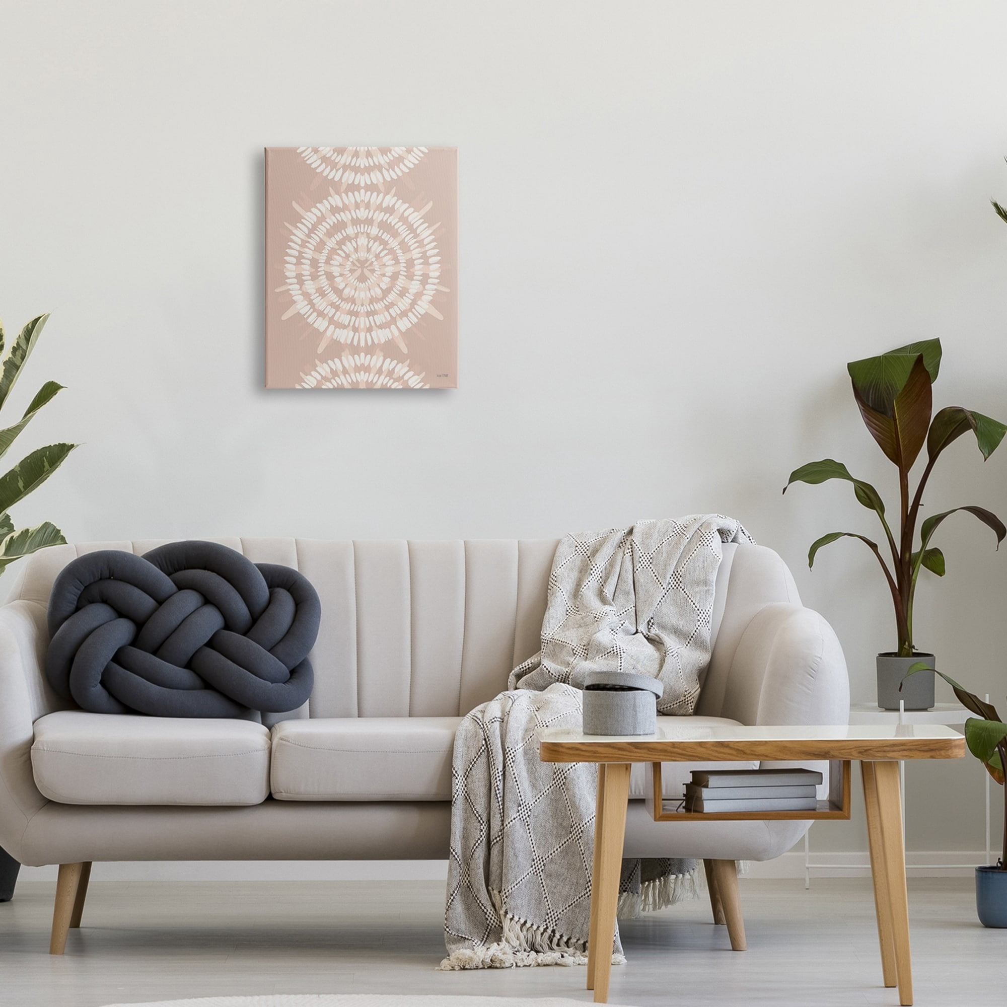 Stupell Industries Geometric Rose Gold Mandala Boho Flower Design,16 x 20, Design by House Fenway
