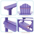 thumbnail image 3 of CHYVARY 4 Peaks Outdoor Patio Adirondack Fire Pit Plastic Chair for Deck, Poolside, Beach and Backyard, Purple, 3 of 6