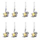 thumbnail image 1 of Aretes de Unisex SlothyLov 4 Pzas Aretes Oso Perezoso/Corazón Gris/Dorado Metal., 1 of 2