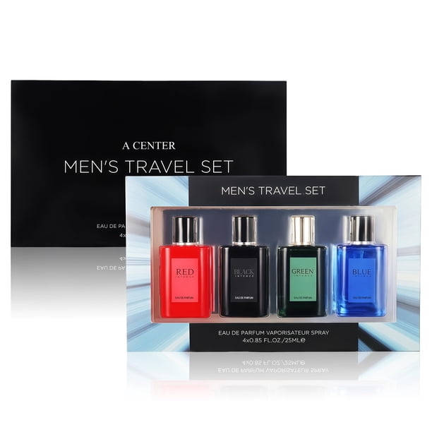 Set de perfume A CENTER Cologne para hombre, 4 x 25 ml, tamaño de viaje