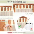 thumbnail image 4 of 8 Panels Canopy Curtains Ivory Canopy Bed Curtains for King Full/Queen and Twin Bed Frame,Four Poster Bed Canopy Curtains Drapes,Sheer Canopy Bed Drapes with Top and Self-Adhesive Velcro(42"x74"), 4 of 8