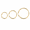Gold, variant on Silver Hoop Earrings, 3 Pairs Lightweight Hypoallergenic Round Hoops for Women and Men Jewelry Gift