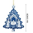 thumbnail image 3 of Clearance Under $5!Yyuenw Christmas Transparent Printing Christmas Decoration Pendant Nativity Scene Decoration Commemorative Flat Pendant Christmas Tree, 3 of 5