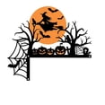 thumbnail image 2 of Halloween Door Decor Flying Witch Halloween Decor 10 Inch Spooky Halloween Decor with Black Cat Pumpkins for Front Porch Home Office Outdoor Halloween Decorations, 1 Pack, 2 of 5