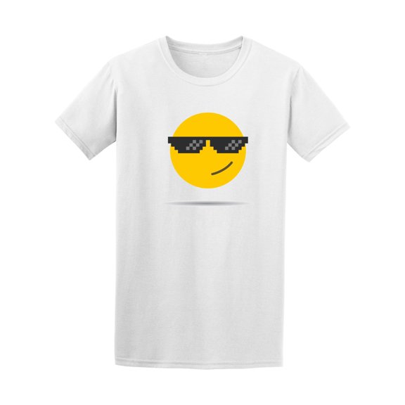 Like A Boss Emoticon Shades Graphic Men Tee - Image by Shutterstock