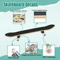 thumbnail image 4 of 31'' Complete Skateboard 7 Layer Canadian Maple Double Kick Deck Skateboards summer watercolor vintage floral blooming Skate Board for Beginner Adult Gifts, 4 of 5