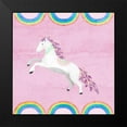 thumbnail image 2 of Noonday Design 20x20 Black Modern Framed Museum Art Print Titled - Rainbow Unicorn II, 2 of 5