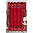 thumbnail image 1 of Cortina opaca ABPHQTO con ojales de bandana roja 130x210 cm, 1 of 1