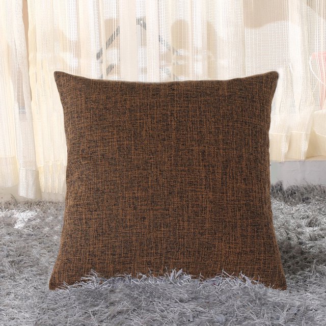 Nvzi 3 fundas de almohada de lino grueso con estampado verde y colores vibrantes que iluminarán tu dormitorio. Medidas: 50 x 50 cm (marrón oscuro).