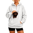 thumbnail image 2 of CAIVO Pet Carriers Hoodies, Cat Hoodie With Pouch Hoodies Pocket Sweatshirt for Dogs Cats Pet Carrier Long Sleeve Tops, 2 of 4