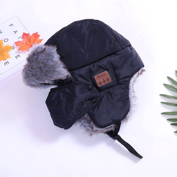 Teissuly Bluetooth Winter Warm Hat W/ Ear Flags Face Mask Music Headset Lei Feng Hats Teissuly WER202311011816