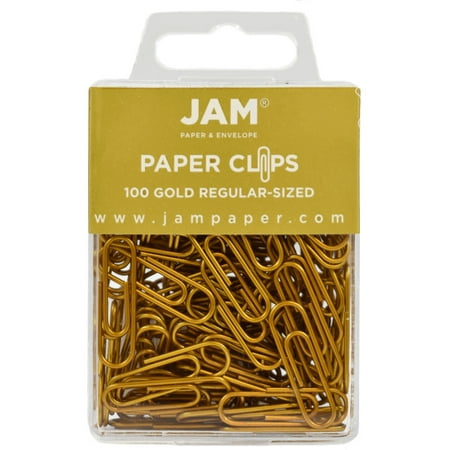 UPC: 0842497170114 | JAM Paper & Envelope Standard Paper Clips  Gold  Small 1 Inch  2/Pack