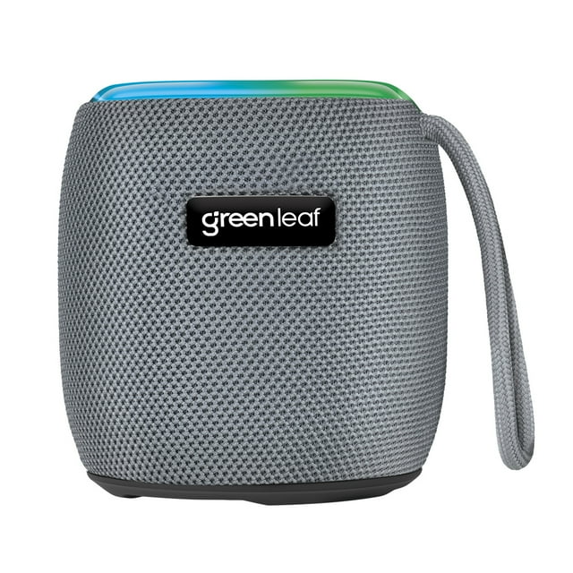 Bocina Portátil Bluetooth Green Leaf GLB-4002GY 8 horas con Luz Multicolor Gris
