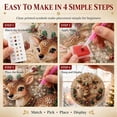thumbnail image 3 of Christmas Pearl Diamond Painting Suncatcher Kit DIY Craft Pre Assembled Metal Chain Acrylic Round Board with Edge 3D Mixed Sized Pearl Beads Craft Festive Window Wall Decor,A, 3 of 6