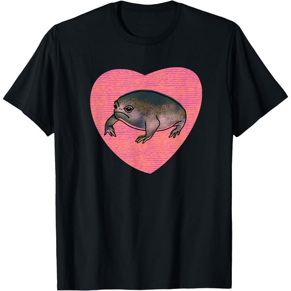 Cute Black Desert Rain Frog Love Heart Unisex T-Shirt for Men Women Kids Toddler