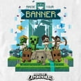 thumbnail image 2 of Men's Minecraft Legends Raise Your Banner  Graphic Tee White 3X Large, 2 of 5
