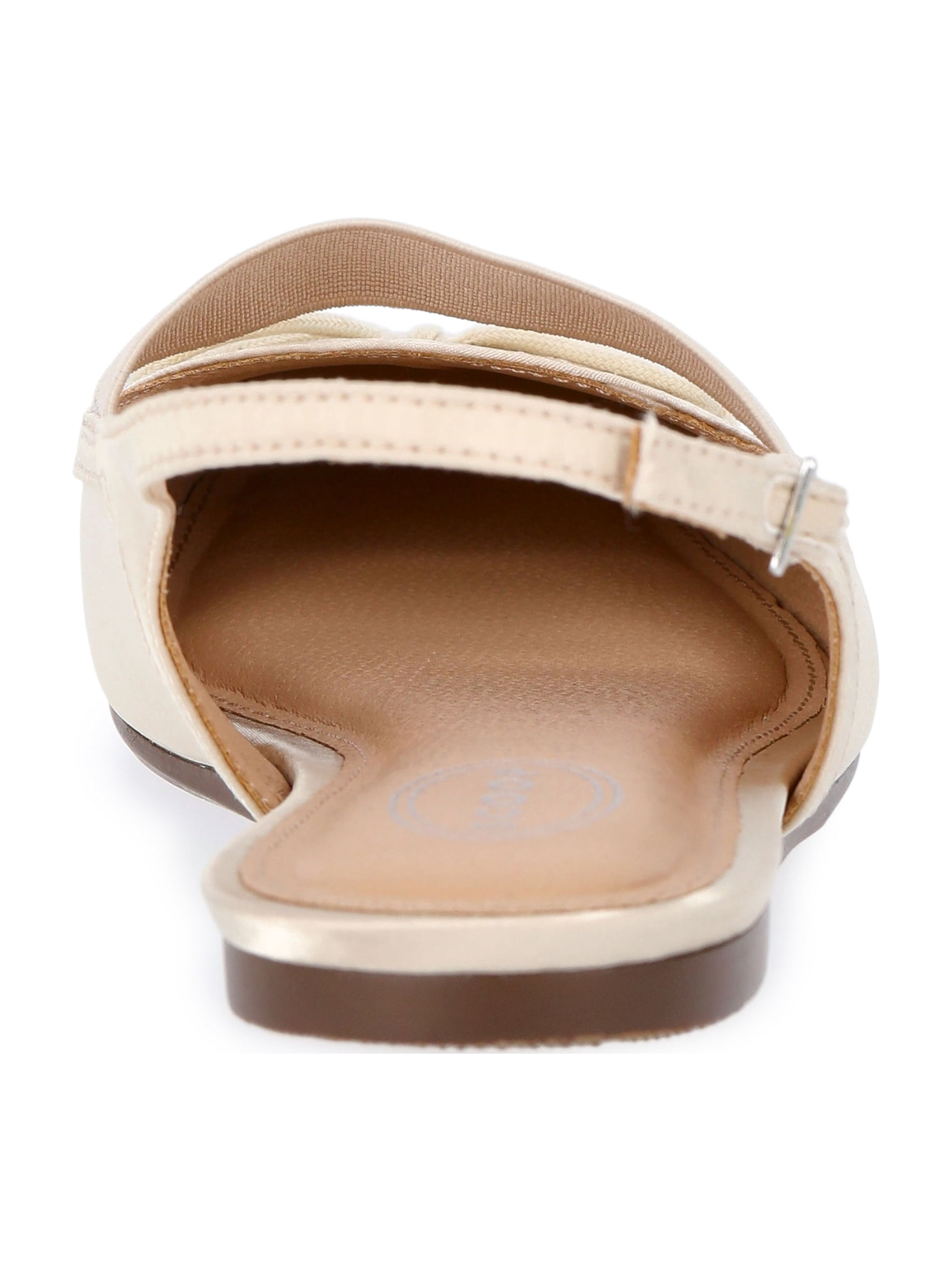 Scoop Women's Satin Slingback Mary Jane Pleated Toe Ballet Flats