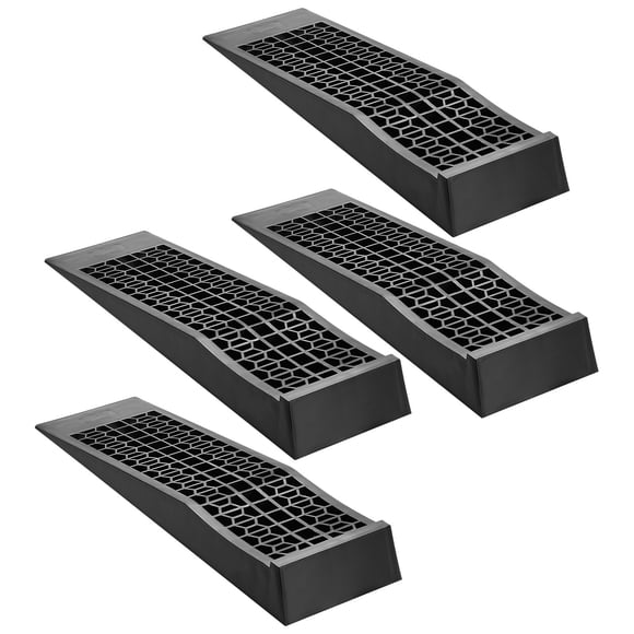 KFFKFF Car Ramps, 4 PCS 20000 lbs GVW Capacity, 2.56 in Lift Height, Portable Low Profile Car Service Ramps for Home Garage Maintenance
