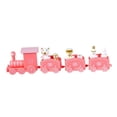 thumbnail image 4 of Tren navideño, juego de tren navideño, decoración decorativa, regalos para niños pequeños, adorno para tarta. Rosa, 4 of 8