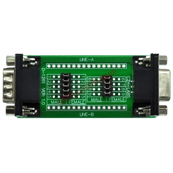 Electronics-Salon CZH-LABS D'sub DB9 Carte de Test de Diagnostic, Connecteur DSUB DB9 Mâle à Femelle