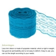 thumbnail image 3 of Uxcell 1.8" Wide 11 Yard Lace Ribbon Floral Pattern Light Blue Lace Trim Ribbon for Gift Wrapping, Wedding Decor, 3 of 6