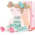 thumbnail image 3 of Gloveleya Toddler Stuffed Dolls Girl Gifts Plush Baby Doll Figure Toys Green Floral 16", 3 of 10