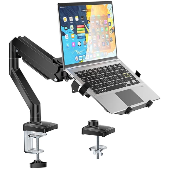 Soporte de escritorio para ordenador portátil y monitor WALI, bandeja ajustable de 43,7 cm