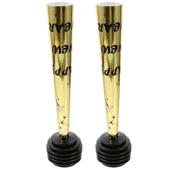 FRCOLOR  2 Pcs New Year Party Hand Trumpet Air Horn Handheld Foil Child