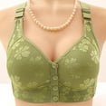 thumbnail image 5 of NTACZA Plus Size Cozy Bras for Womens Green Push-Up Front-Closure Full Coverage Solid Everyday Bras Bras for Teens XL, 5 of 8