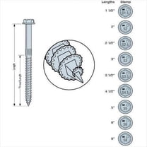 Simpson Strong-Tie SDS25600-R10 Wood Screw - 120 Count, 1/4-Inch x 6-Inch