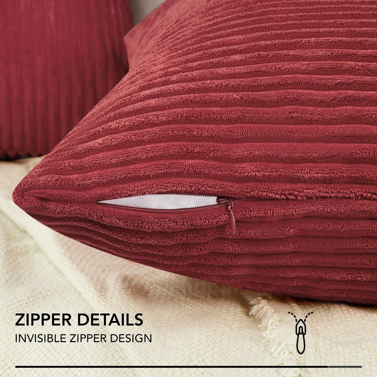 Dark red pillow cases hotsell