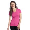 thumbnail image 1 of DISCONTINUADO Camiseta con cuello en V Tri-Blend de District Juniors M Dark Fuchsia Heather Distrito DT242V, 1 of 1