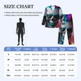 thumbnail image 3 of KLL Modern Abstract Colorful Skull A Sleepwear Mens Flannel Pajamas,Long Cotton Pj Set, 3 of 7