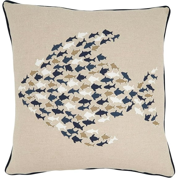 Whimsical School of Fish Pillow Cover