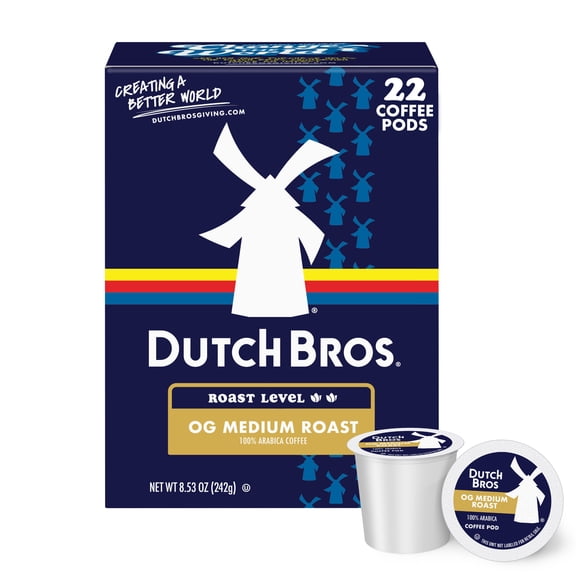 Dutch Bros® OG Medium Roast, 22 Count, Medium Roast, Single Serve Coffee Pods for Keurig K-Cup Brewers