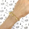 thumbnail image 2 of Kid’s Gold Over Silver Dolphin Key Bear Star Seashell Engrave ID Bar Bracelet 6", 2 of 6