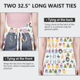 thumbnail image 6 of Multicolor Christmas Apron-Garden Aprons for Women with Pockets-Cotton Linen Waterproof Kitchen Cooking Gardening Aprons Adjustable for Kitchen,Cooking,BBQ and Salon 32"x27", 6 of 7