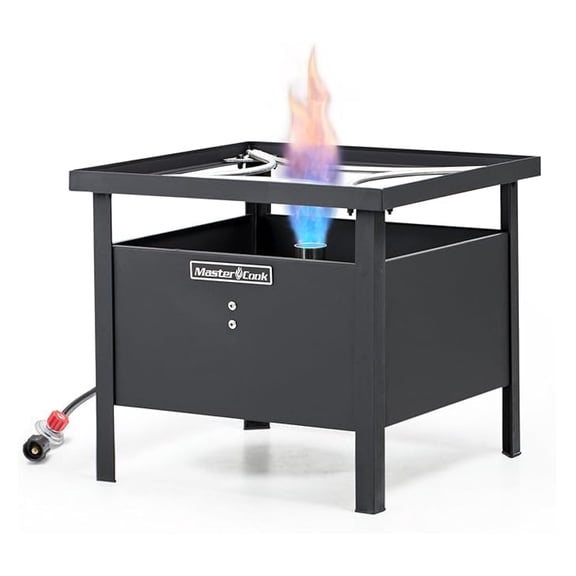 Turkey Fryer Burner, Outdoor Crawfish Boiler - Cast Iron Propane Burner for Camping, Frying & Boiling - 18.9x18.9x16.9 Inch