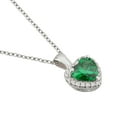thumbnail image 3 of Arista 1.00 ct Created Emerald Gemstone Fashion Jewelry Pendant & Earring Set (2-Piece) in Brass, 18", 3 of 9