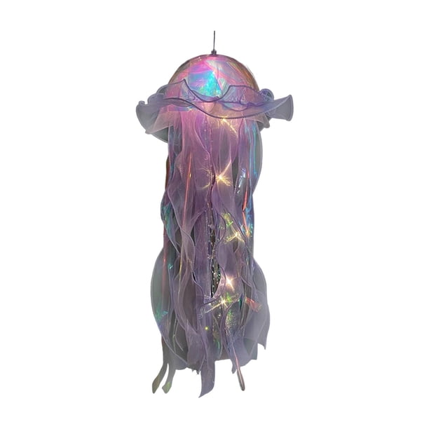 Paquete de materiales para lámparas de medusas, lámpara de noche con forma de medusa para hacer tú mismo. Púrpura